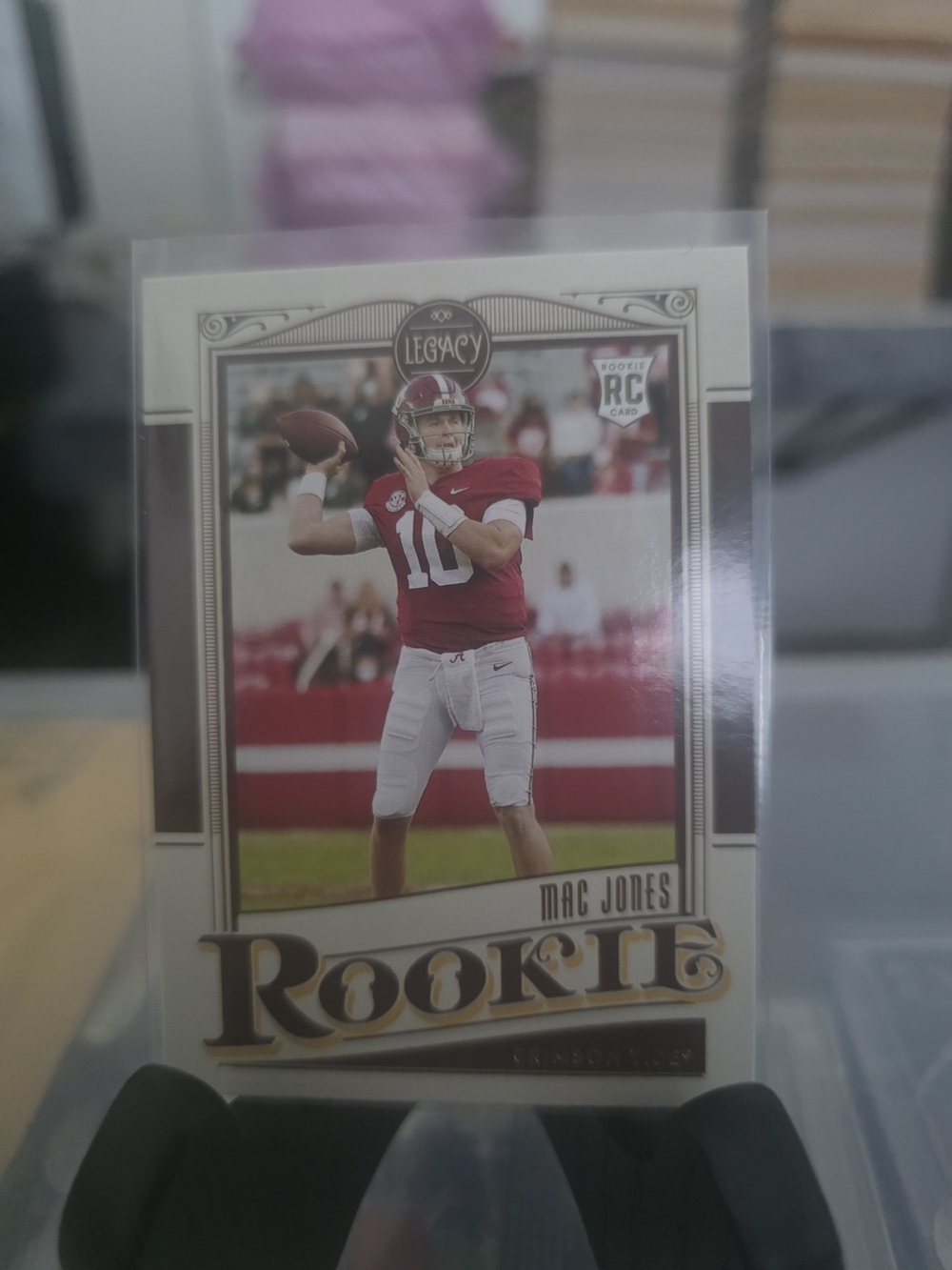 Mac Jones Legacy Football Rookie Card - Red and White